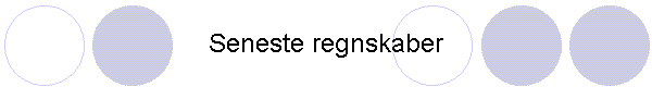 Seneste regnskaber